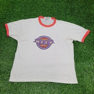 Vintage 1984 North Texas State University Shirt Womens XL 21x25 Ringer